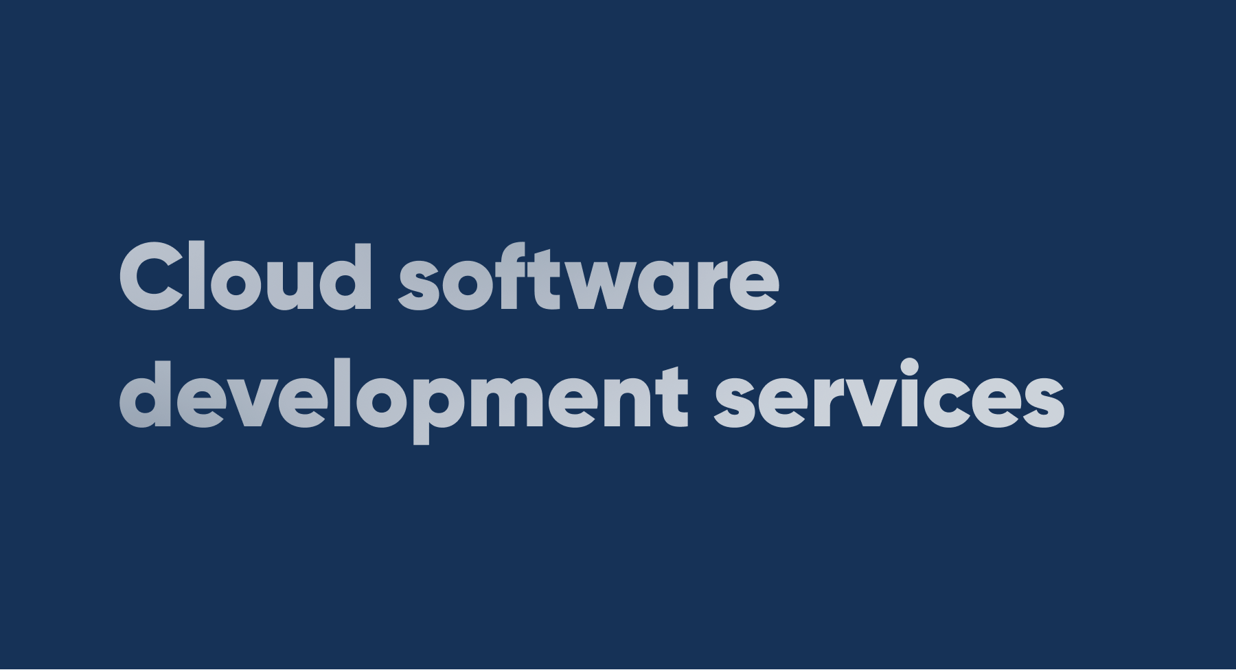 Cloud Software Development Services Azure & AWS