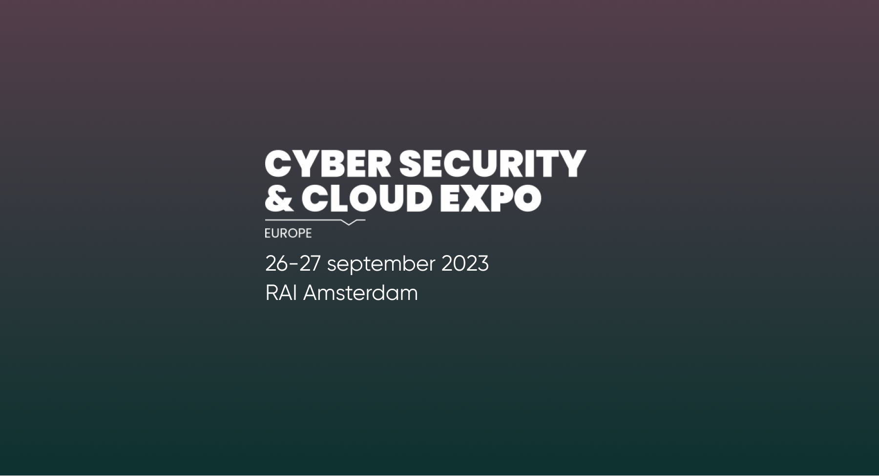 Cyber Security & Cloud Congress in Amsterdam!