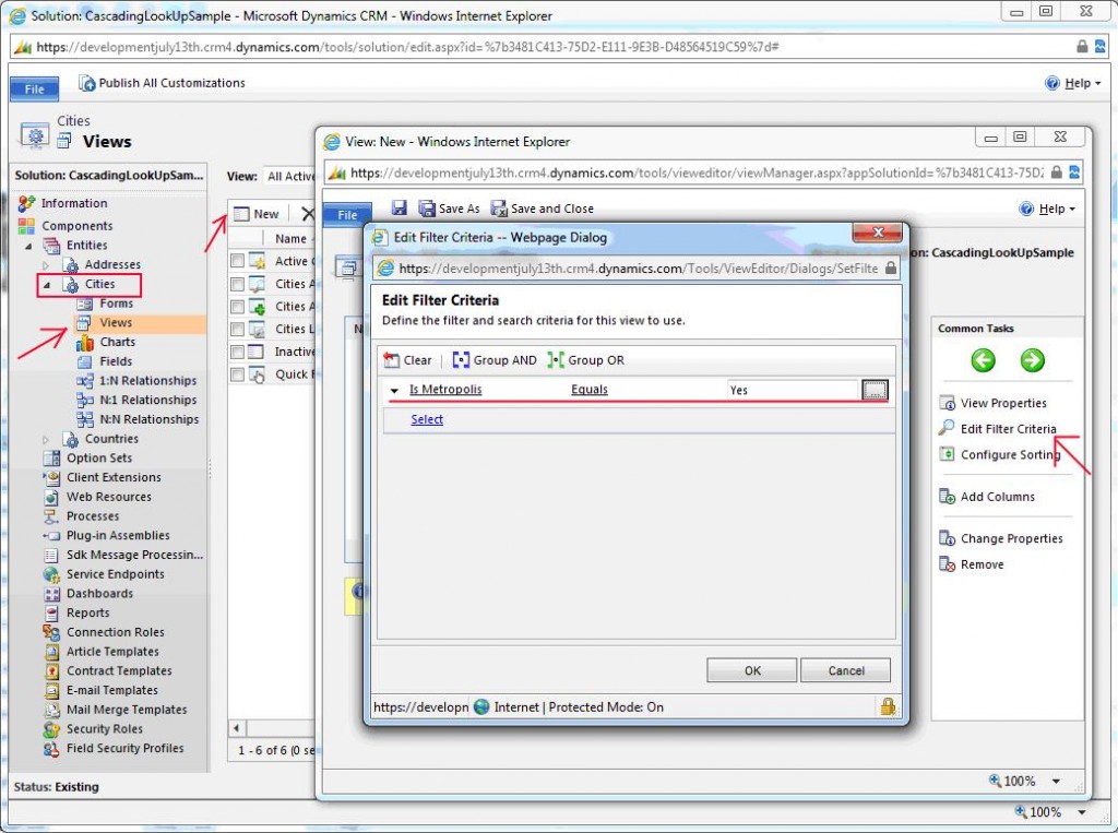 Scren 9 Create Cascading Lookup - CRM