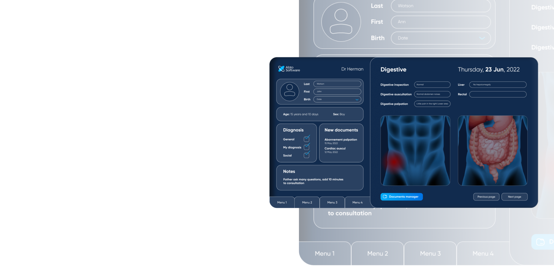 EMR for diagnostic imaging network. Web cover. Abto Software portfolio