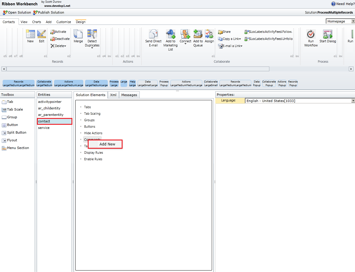 Adding a new command to the Contact entity