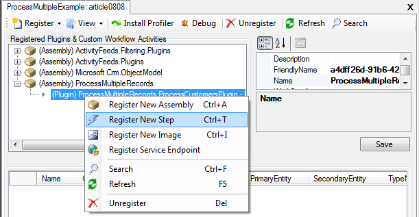 Registering a new step