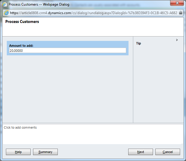 Processing Dialog