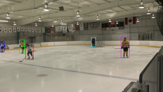 Players move and tracking continues - this situation does not pose serious threats for our algorithm scene03075