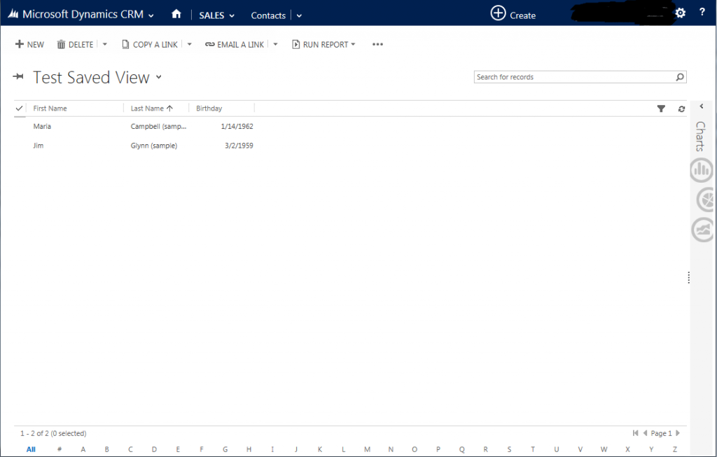 1. Newly Created View