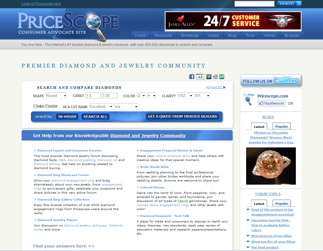 Largest Diamond Search and Vendor Review Platform